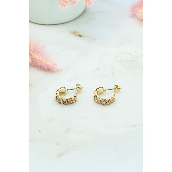 Lorenza Crystal Earrings Champagne