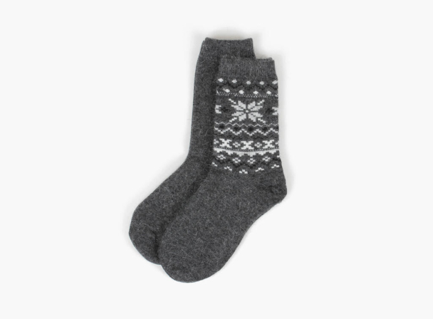 Manzini ullsokker med snøkrystaller - 2 pk - Image 2