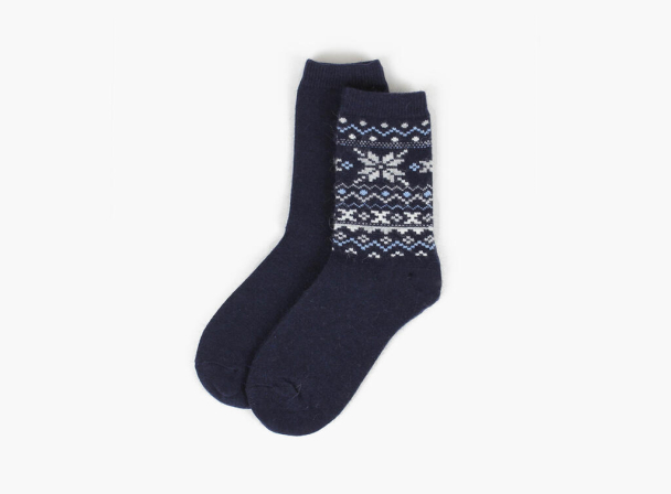 Manzini ullsokker med snøkrystaller - 2 pk - Image 2