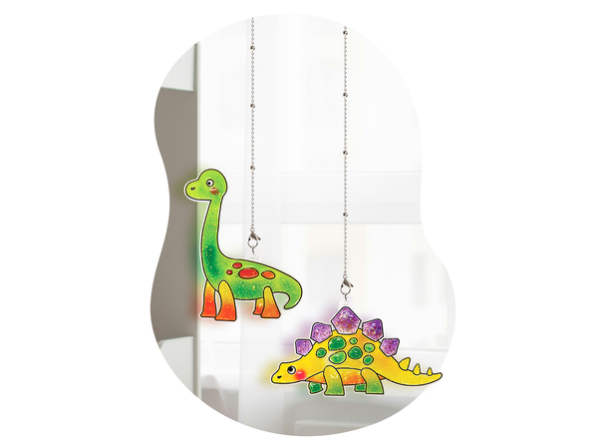 Glassmaling med suncatcher, dinosaur - Image 3