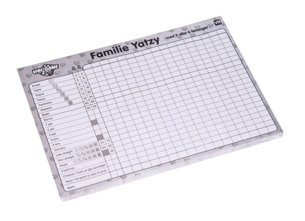Familie yatzy-blokk