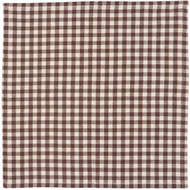 Rutete Serviett Brun