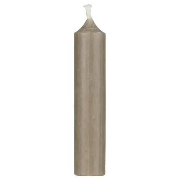 Bønnelys Lingrå rustikk Ø:2,2 H:11 