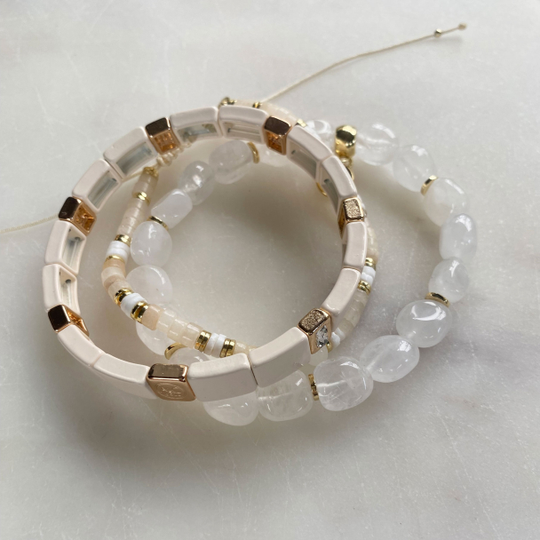 Emaljert Armband Cream - Image 2