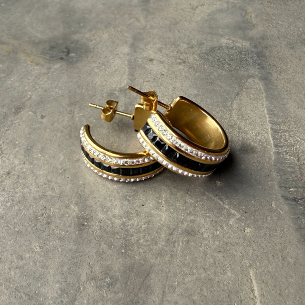 Øreringer m/Krystallstener 1046-0251 - Image 1