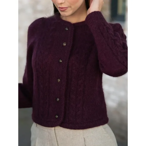 Edge Plum Cardigan               |                        Edge Plum Cardigan fra Dear Dharma