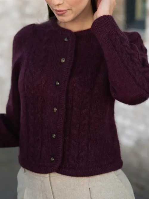 Edge Plum Cardigan               |                        Edge Plum Cardigan fra Dear Dharma