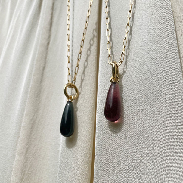 Langt Smykke Vintage Drops Svart - Image 3