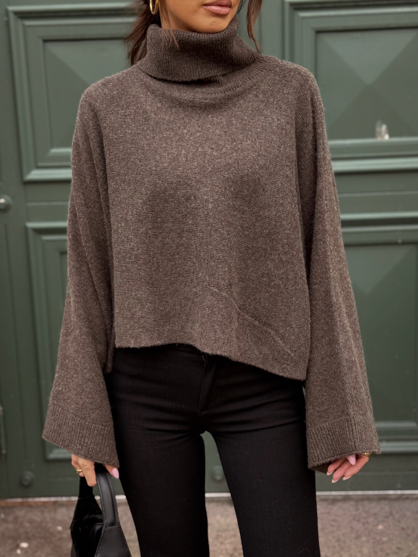 Felina Knit Cape Roll Neck - Delicioso - Image 1