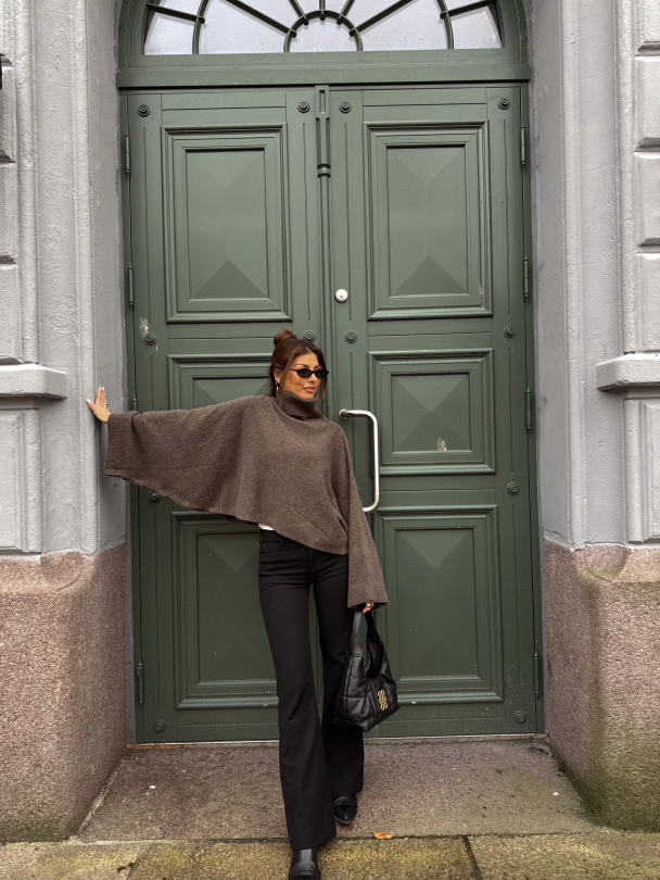 Felina Knit Cape Roll Neck - Delicioso - Image 2