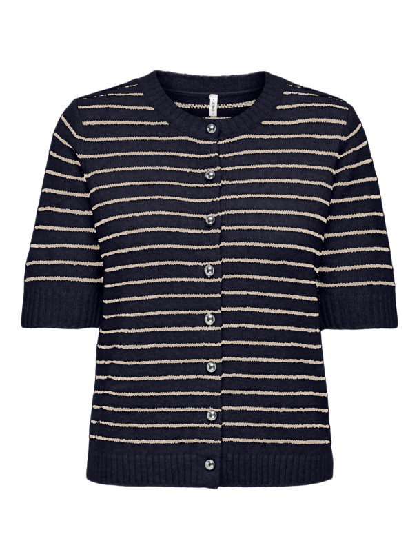 ONLCHESTER LIFE SS STRIPE CARDI CC KNT - Image 1