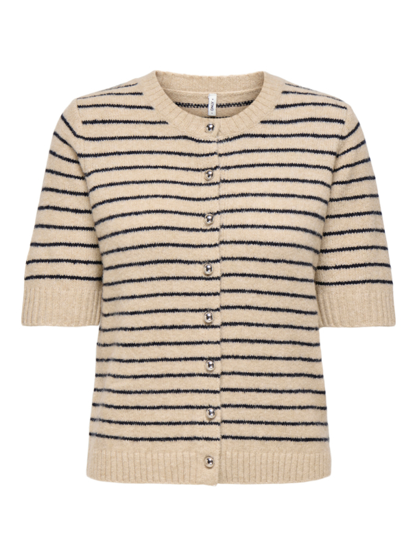 ONLCHESTER LIFE SS STRIPE CARDI CC KNT - Image 1