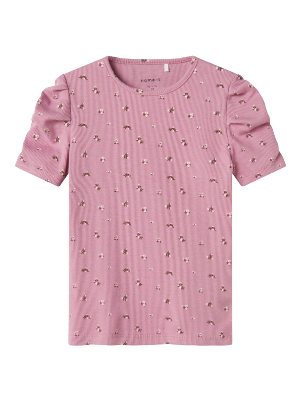 NMFOlinne slim topp, rosa - Image 1