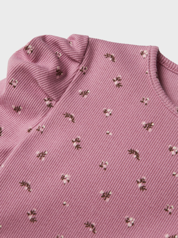 NMFOlinne slim topp, rosa - Image 3
