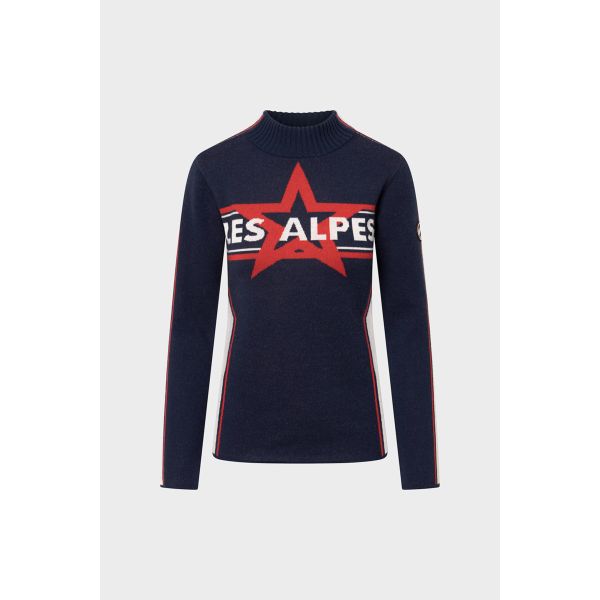 Les Alpes Star Sweater - Navy