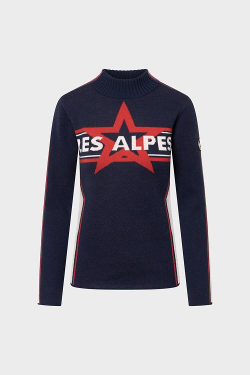 Les Alpes Star Sweater - Navy
