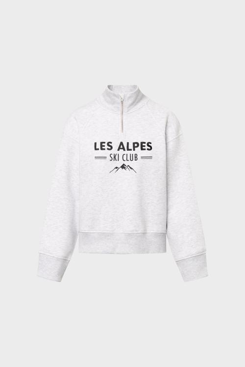 Katja Ski Club Sweater - Light Grey Melange 