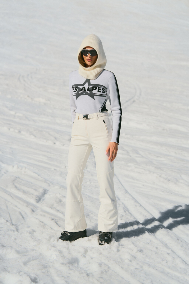 Les Alpes Star Sweater - Snow White - Image 2