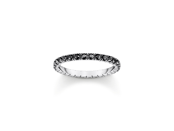 Thomas Sabo - Rebel At Heart Delikat Svart CZ Ring