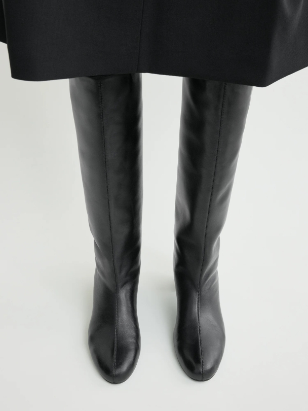Downtown Nappa Knee-High Boots Black - Image 2