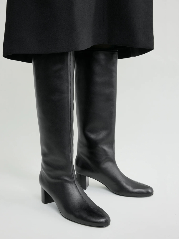 Downtown Nappa Knee-High Boots Black - Image 4