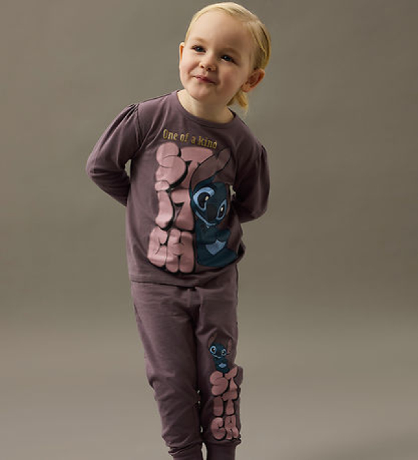 NMFOlina Stitch pysjamas, lilla - Image 1