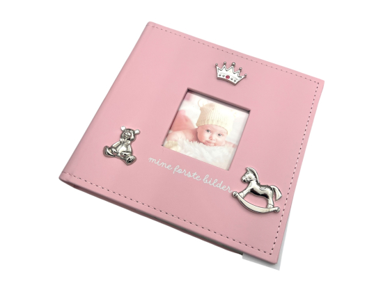 Fotoalbum, rosa "Mine første bilder"