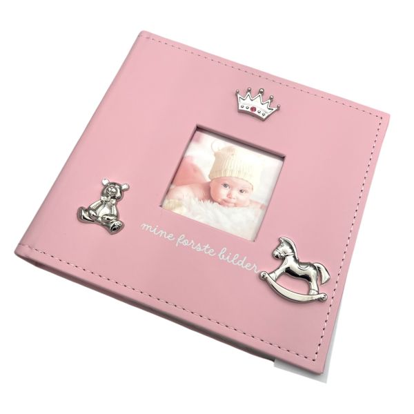 Fotoalbum, rosa "Mine første bilder"