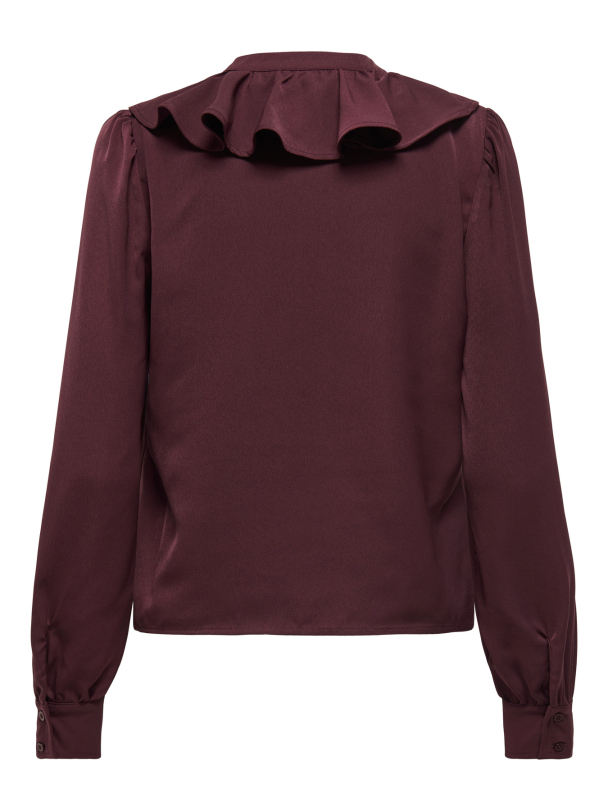 ONLTHALIA LIFE LS V-NECK FRILL TOP WVN - Image 2