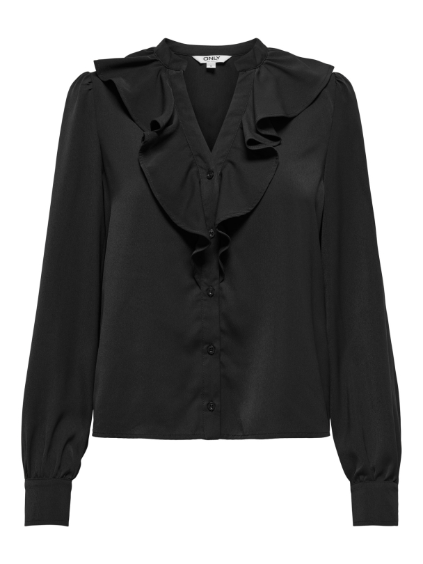 ONLTHALIA LIFE LS V-NECK FRILL TOP WVN - Image 1