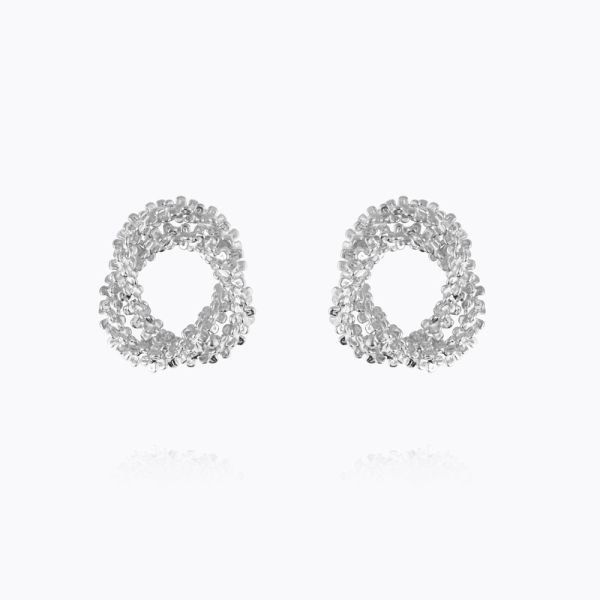 Gemma Knot Earrings - Silver