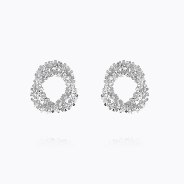 Gemma Knot Earrings - Silver - Image 1