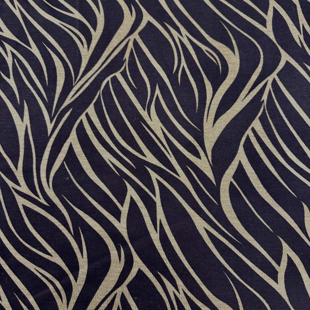 Viskose /polyester punto- sort og gull - Image 1