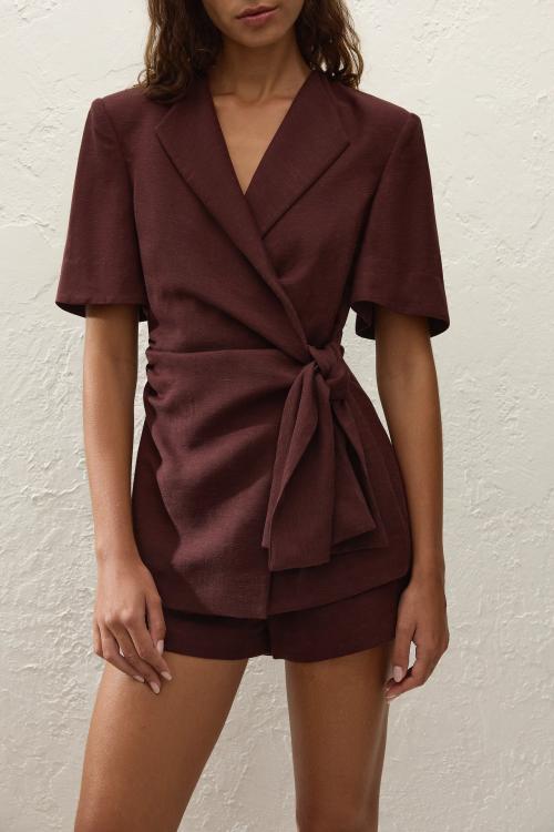 Ida Knot Blazer - Port 