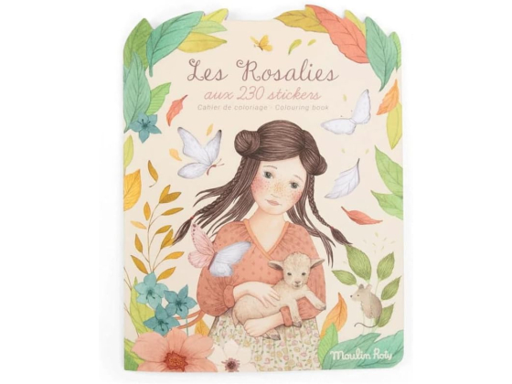Fargeleggingsbok med klistremerker - Les Rosalies