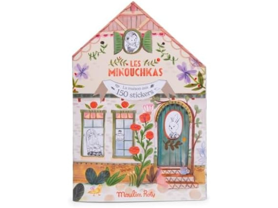 Fargeleggingsbok med klistremerker - Les Minouchkas