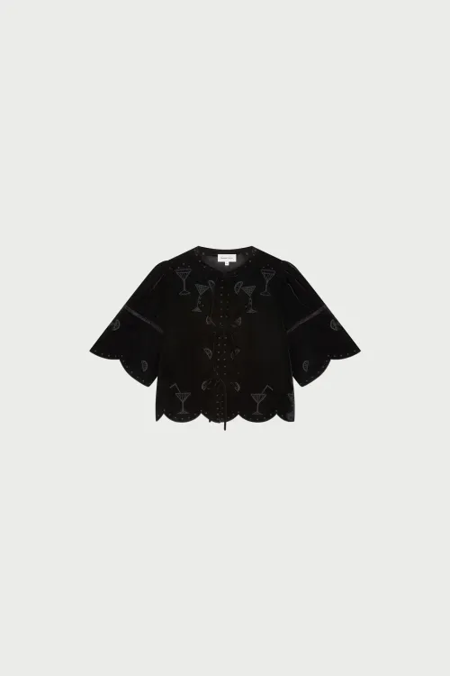 Roarie Top Black  |  Roarie Top Black fra Fabienne Chapot