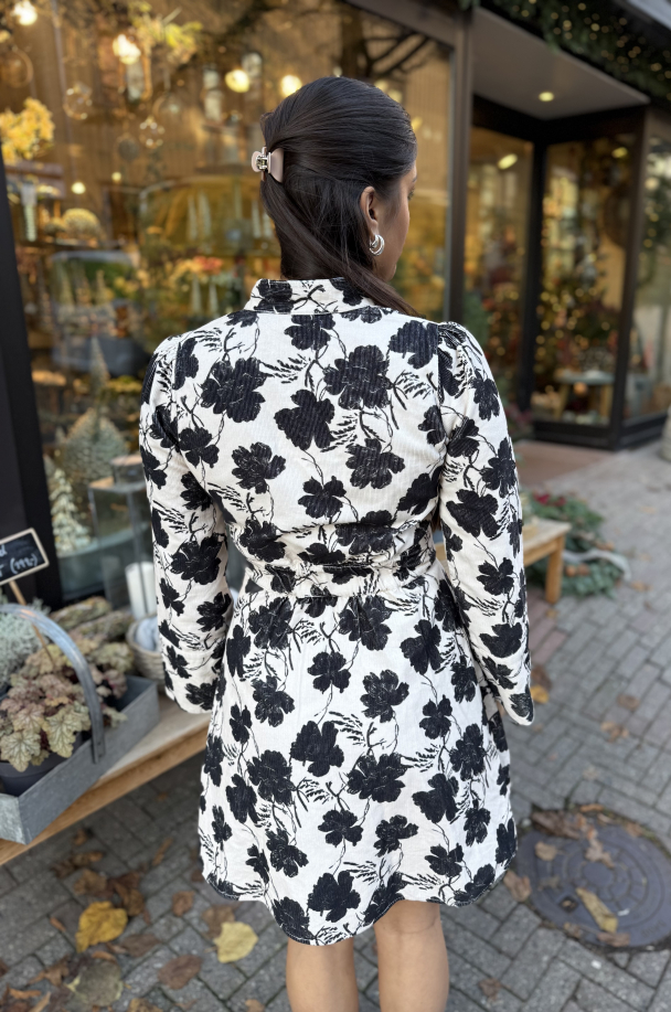 Cord Mini Dress - Vintage Peony  - Image 2