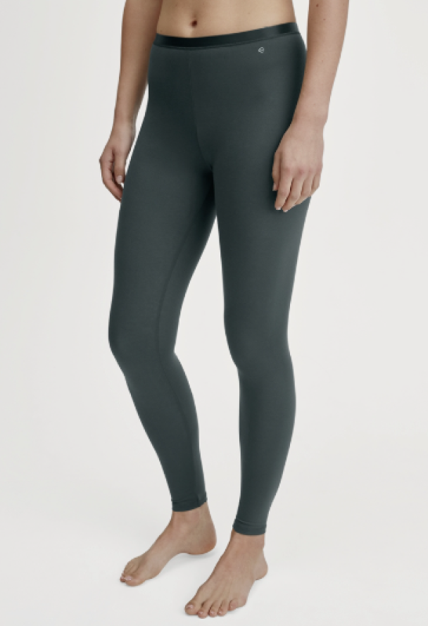 Natural comfort leggings, deep emerald green - Image 1