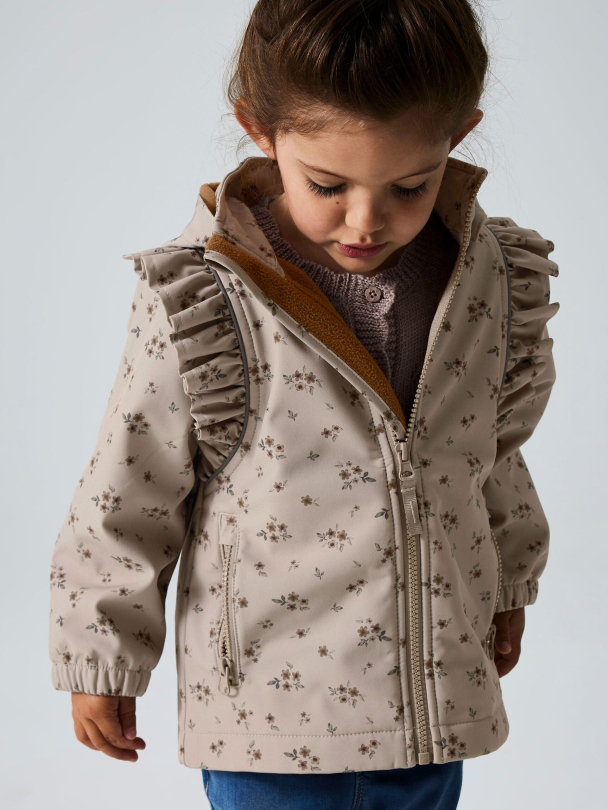 NMFAlfa softshelljakke, beige - Image 1