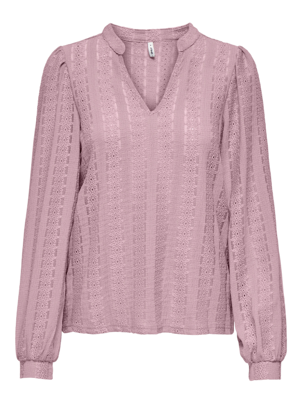 ONLMELANIE L/S SPLIT TOP JRS - Image 1