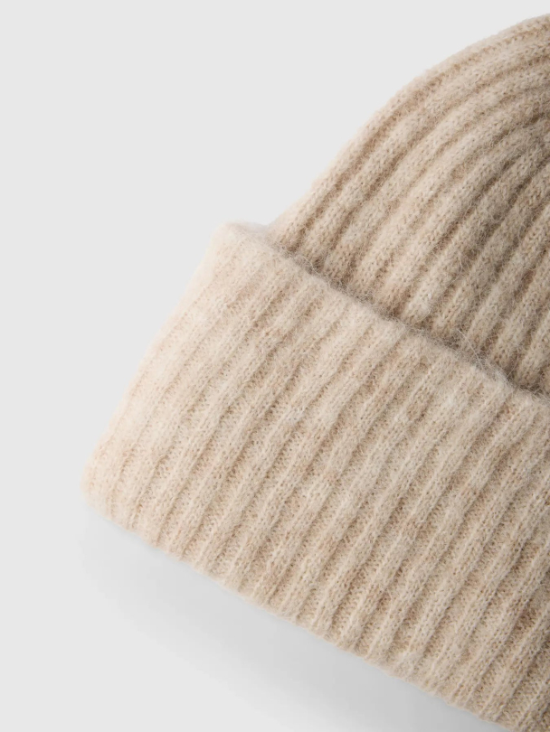 Lulu Wool Blend Knit Beanie - Birch - Image 2