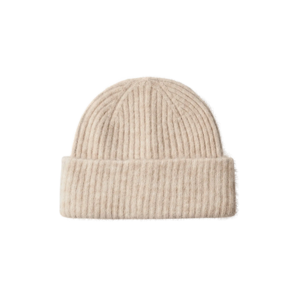 Lulu Wool Blend Knit Beanie - Birch