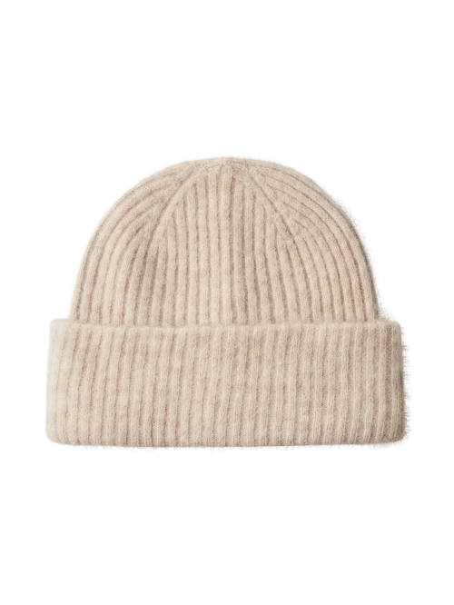 Lulu Wool Blend Knit Beanie - Birch
