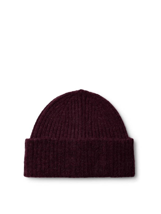Lulu Wool Blend Knit Beanie - Fig  - Image 1