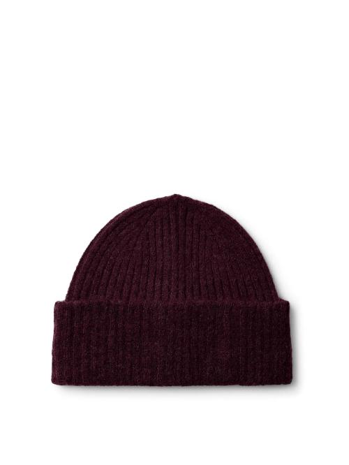 Lulu Wool Blend Knit Beanie - Fig 