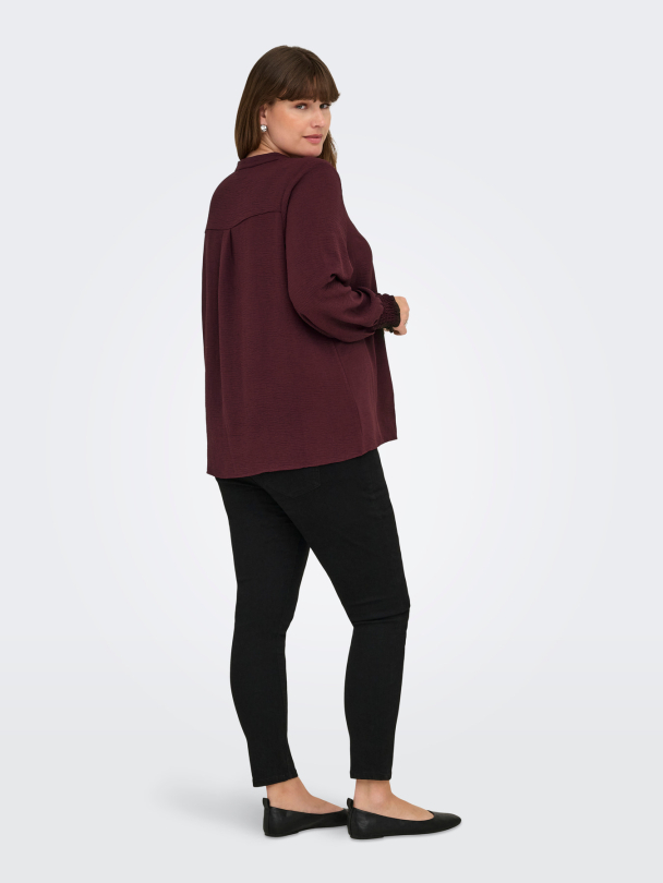 CARMETTA V-NECK LS TOP WVN NOOS - Image 2