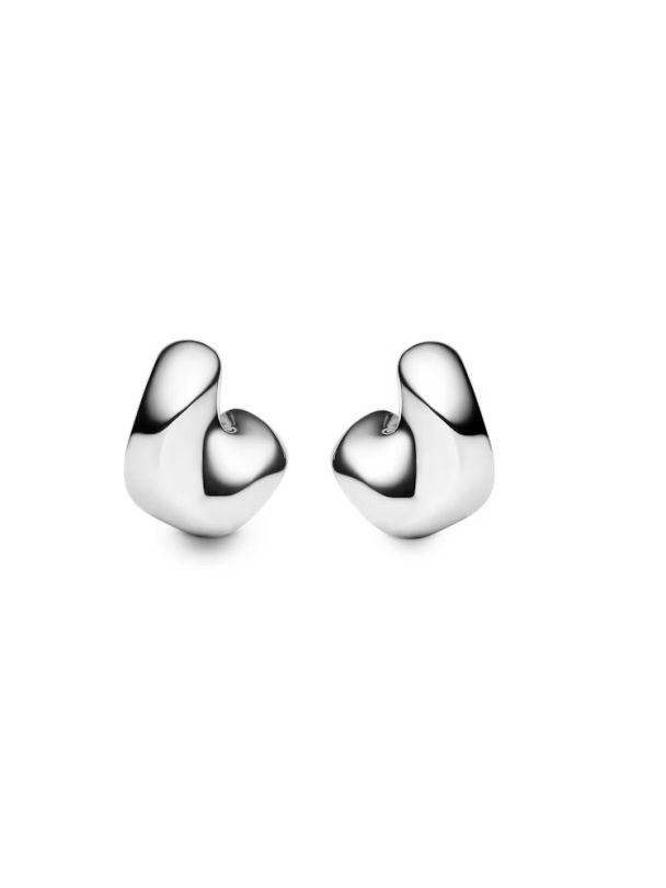 Saddle Earring Small - Silver - Pair - Image 2