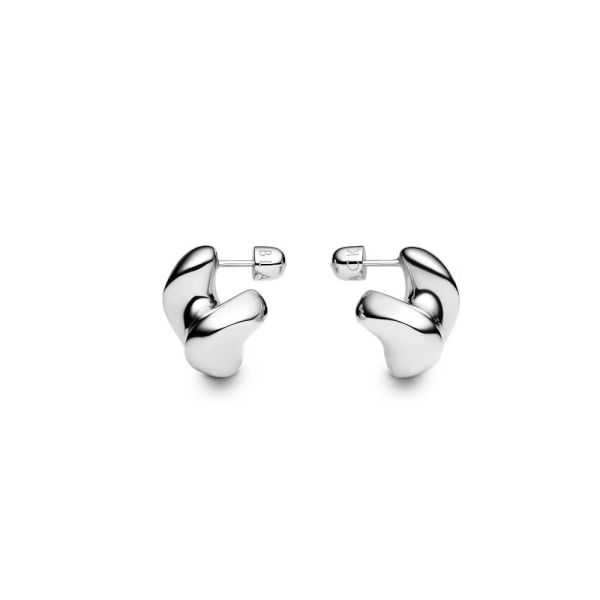 Saddle Earring Small - Silver - Pair