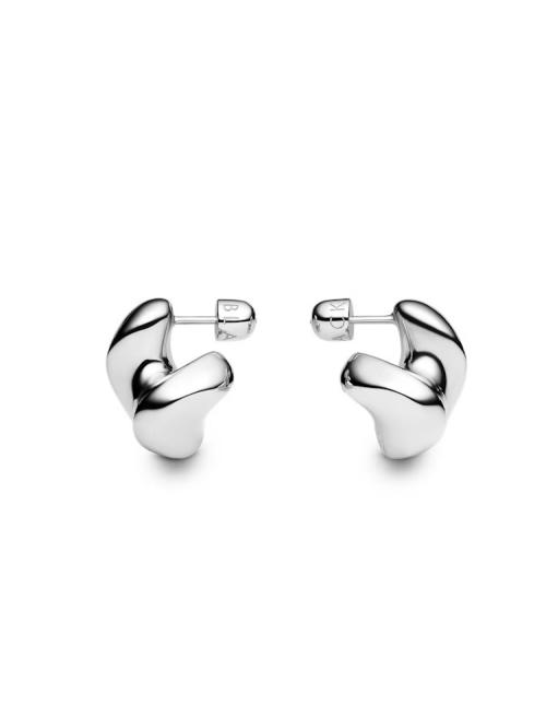 Saddle Earring Small - Silver - Pair